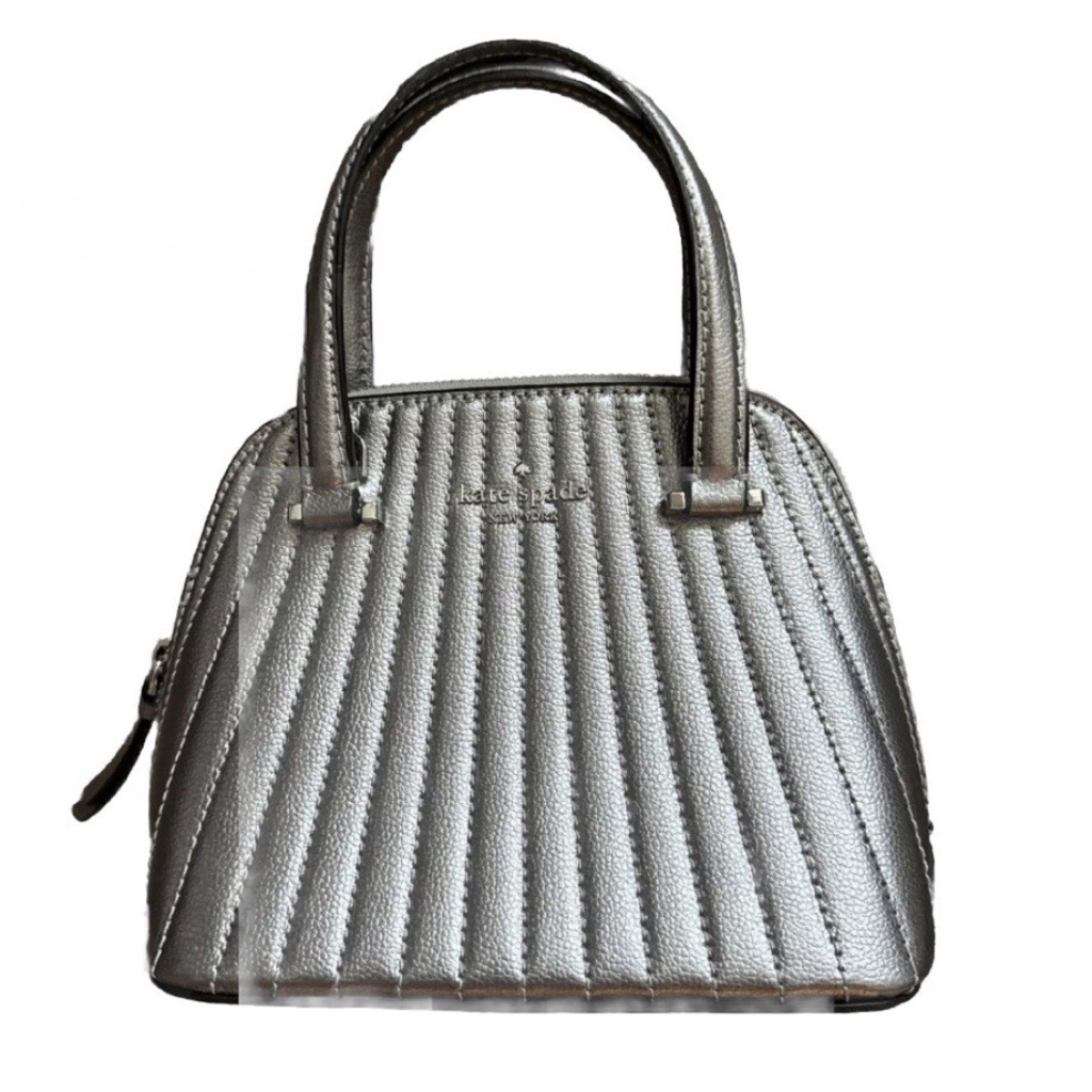 Kate Spade Mini Dome Satchel Patterson Drive Quilted Removable Strap Anthracite